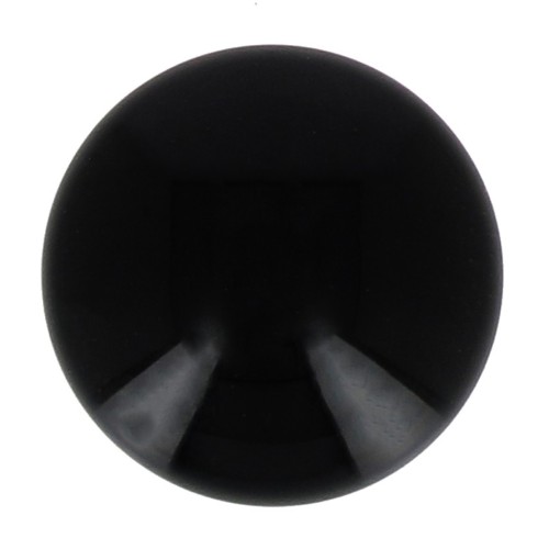 14mm Opaque resin cabochon - Black x1