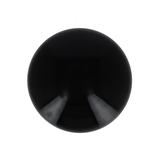 12mm Opaque resin cabochon - Black x1