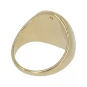 Hammered signet ring for woman - Size 56 - Gold Plated 3 microns x1