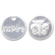 CCB Inspire charm 15mm Silver tone x 5|raw }}