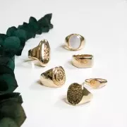 Round ring - for woman - size 50 - Gold Plated 3 micron x1