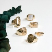 Round ring - for woman - size 58 - Gold Plated 3 micron x1