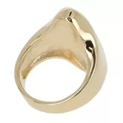 Oval ring - wheat ears - for woman - size 50 - Gold Plated 3 micron x1