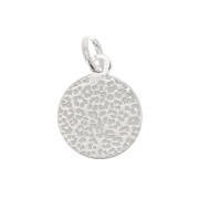 10 mm 925 Sterling Silver Round leopard pattern charm with open ring x1|raw }}