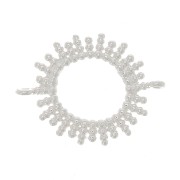 15mm 925 Serling Silver Sunny hollowed-out connector with small balls x1|raw }}