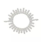 15mm 925 Serling Silver Sunny hollowed-out connector with small balls x1