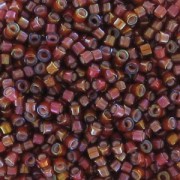 Miyuki Delica 11/0 DB1781 - Root Beer AB Lined White|raw }}