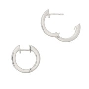 13.5mm 925 Sterling Silver Leverback earring with zirconium - Black x2