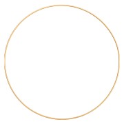30cm Bare metal circle for dream catcher hanging and lampshade - Gold Tone x1