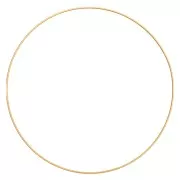 30cm Bare metal circle for dream catcher hanging and lampshade - Gold Tone x1