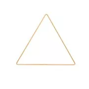 20cm Bare metal triangle for dream catcher hanging and lampshade - Gold Tone x1