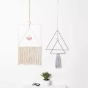 20cm Bare metal triangle for dream catcher hanging and lampshade - Gold Tone x1