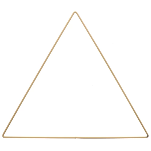 30cm Bare metal triangle for dream catcher hanging and lampshade - Gold Tone x1