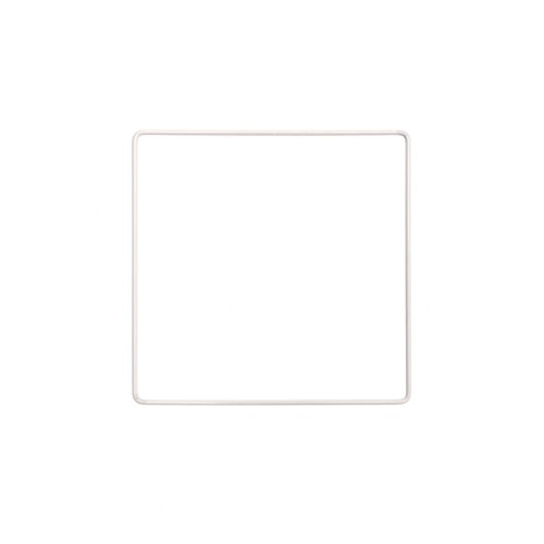 15cm Bare metal square for hanging dream catcher and lampshade - White x1