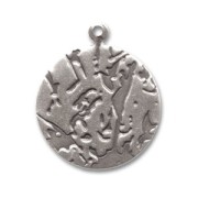 Reliefs charm 20mm Old silver tone x1