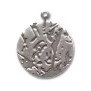 Reliefs charm 20mm Old silver tone x1