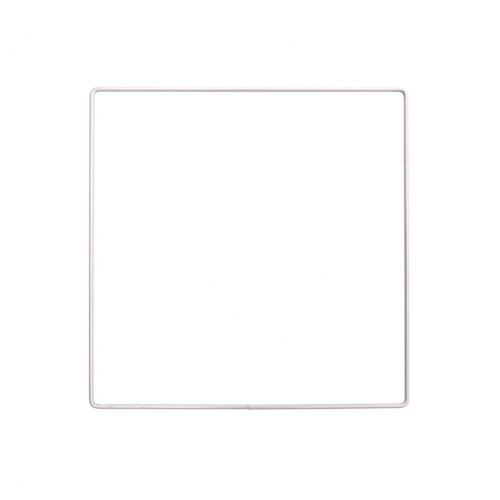 20cm Bare metal square for hanging dream catcher and lampshade - White x1