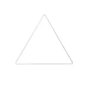 20cm Bare metal triangle for dream catcher hanging and lampshade - White x1