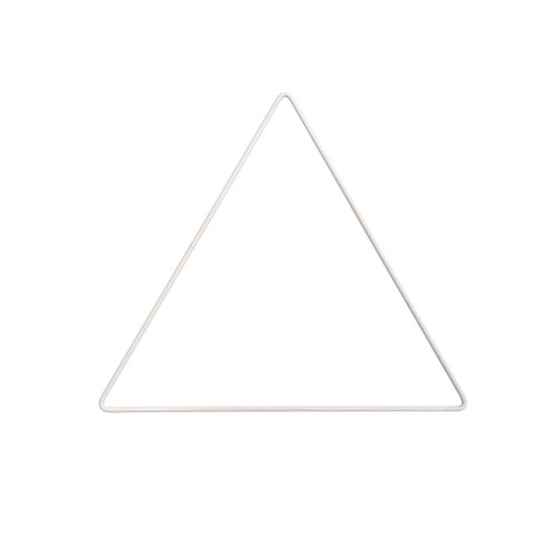 20cm Bare metal triangle for dream catcher hanging and lampshade - White x1