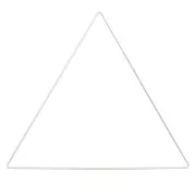 30cm Bare metal triangle for dream catcher hanging and lampshade - White x1