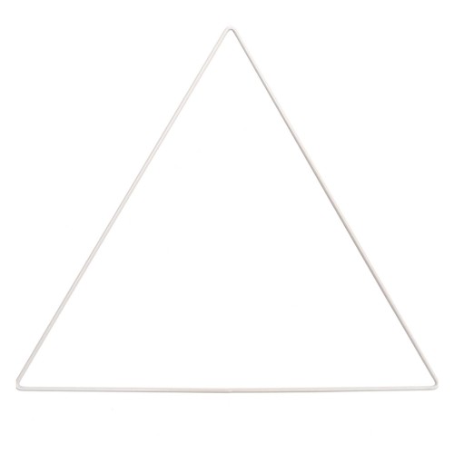 30cm Bare metal triangle for dream catcher hanging and lampshade - White x1