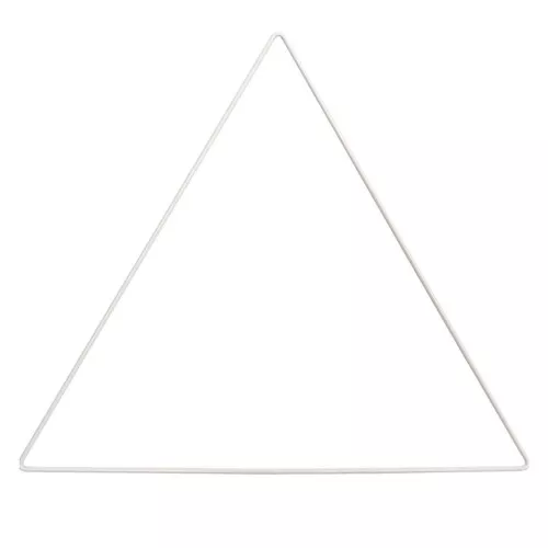 30cm Bare metal triangle for dream catcher hanging and lampshade - White x1