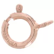 5.5mm Spring clasp with open ring - Rose Gold filled x1