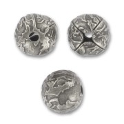 Metal bead Reliefs 12mm Antique silver tone x1|raw }}