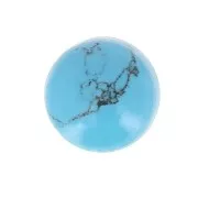 6mm Round flat back cabochon - Imitation Turquoise x1