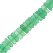 5.5x2mm Faceted round beads - Heishi gemstone teintée - Green Onyx x20|raw }}
