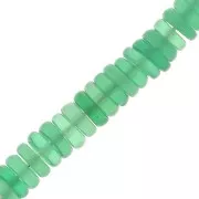 Heishi rondelle beads in tinted gemstone 5.5x2 mm - Green Onyx x20