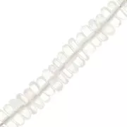 5.5x2mm Faceted round beads - Heishi gemstone - Crystal Quartz x20