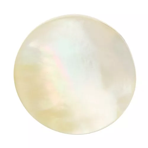 20mm Round Mother of Pearl cabochon - White x1