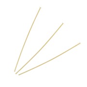 50x0,7mm 1.7mm Head pins - Fine Gold plated x20