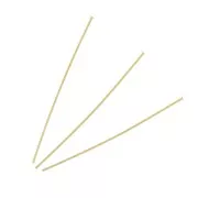 50x0,7mm 1.7mm Head pins - Fine Gold plated x20