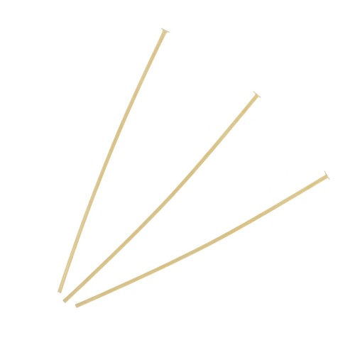 50x0,7mm 1.7mm Head pins - Fine Gold plated x20