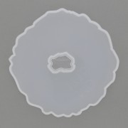 130x130mm Silicone mold for resin - Geode shape wit hole x1|raw }}
