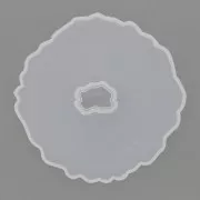 130x130mm Silicone mold for resin - Geode shape wit hole x1