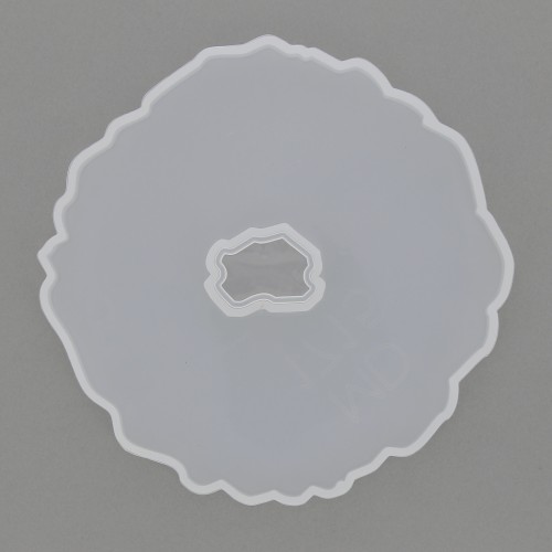 130x130mm Silicone mold for resin - Geode shape wit hole x1