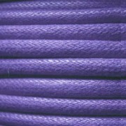 European cotton waxed cord 1.3mm Purple x 1 m