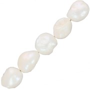 11mm Freshwater Keshi pearls - irregular baroque pearls - Pearl white x6|raw }}