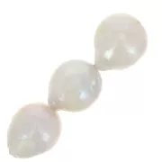 10mm Freshwater Keshi pearls - irregular baroque pearls - White x4
