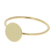 Thin ring for 8mm cabochon - Size 54 - Gold plated 3 micron x1|raw }}