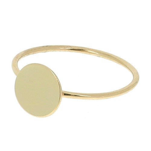 Thin ring for 8mm cabochon - Size 54 - Gold plated 3 micron x1