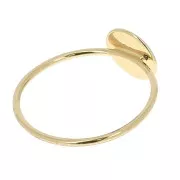 Thin ring for 8mm cabochon - Size 54 - Gold plated 3 micron x1