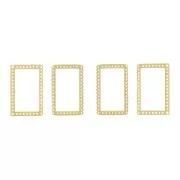 Stainless steel 4 connectors for Miyuki weaving - Gold Tone x1