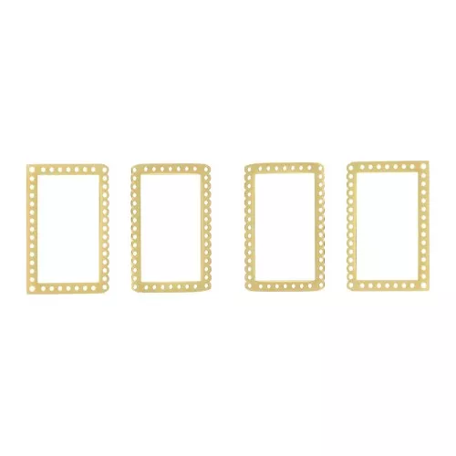 Stainless steel 4 connectors for Miyuki weaving - Gold Tone x1