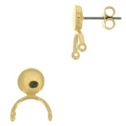Cymbal - Earstuds for Miyuki 11/0 weaving - Venio II - Fine Gold plated x2|raw }}