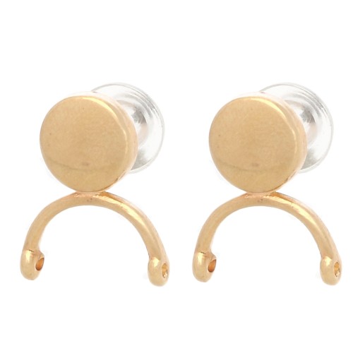 Cymbal - Earstuds for Miyuki 11/0 weaving - Venio II - Fine Gold plated x2