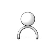 Cymbal - Earstuds for Miyuki 11/0 weaving - Venio II - Fine Gold plated x2